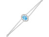 Larimar & White Topaz Bracelet With Adjustable Camera Lock LAR-RDB-68.