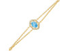 Larimar & White Topaz Bracelet With Adjustable Camera Lock LAR-RDB-68.