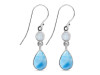 Larimar & Moonstone Earring LAR-RDE-801.