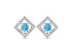 Larimar & White Topaz Stud Earring LAR-RDE-847.