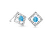 Larimar & White Topaz Stud Earring LAR-RDE-847.