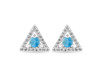 Larimar & White Topaz Stud Earring LAR-RDE-848.