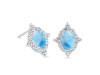 Larimar & White Topaz Stud Earring LAR-RDE-849.