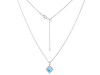 Larimar & White Topaz Necklace With Slider Lock LAR-RDN-77.