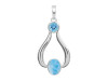 Larimar & Blue Topaz Pendant LAR-RDP-132.