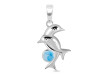 Larimar Dolphin Pendant LAR-RDP-146.