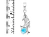 Larimar Dolphin Pendant LAR-RDP-147.