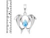 Larimar Dolphin Pendant LAR-RDP-149.