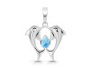 Larimar Dolphin Pendant LAR-RDP-149.