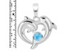 Larimar Dolphin Pendant LAR-RDP-150.