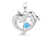 Larimar Dolphin Pendant LAR-RDP-150.