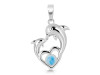 Larimar Dolphin Pendant LAR-RDP-151.