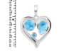 Larimar & Blue Topaz Heart Pendant LAR-RDP-154.