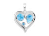 Larimar & Blue Topaz Heart Pendant LAR-RDP-154.