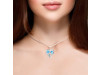 Larimar & Blue Topaz Heart Pendant LAR-RDP-154.