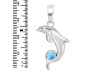Larimar Dolphin Pendant LAR-RDP-163.