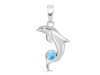 Larimar Dolphin Pendant LAR-RDP-163.