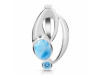 Larimar & Blue Topaz Pendant LAR-RDP-253.
