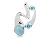 Larimar & Blue Topaz Pendant LAR-RDP-254.