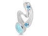 Larimar & Blue Topaz Pendant LAR-RDP-254.