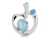 Larimar & Blue Topaz Pendant LAR-RDP-255.