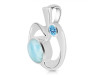 Larimar & Blue Topaz Pendant LAR-RDP-255.