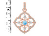 Larimar & White Topaz Pendant LAR-RDP-797-CZ-LOOP.