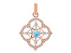 Larimar & White Topaz Pendant LAR-RDP-797-CZ-LOOP.