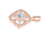 Larimar & White Topaz Pendant LAR-RDP-797-CZ-LOOP.