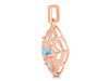 Larimar & White Topaz Pendant LAR-RDP-797-CZ-LOOP.