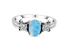 Larimar & White Topaz Ring LAR-RDR-1442.