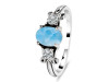 Larimar & White Topaz Ring LAR-RDR-1442.