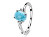Larimar & White Topaz Ring LAR-RDR-209.