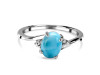 Larimar & White Topaz Ring LAR-RDR-209.