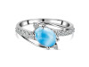 Larimar & White Topaz Ring LAR-RDR-215.