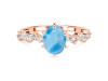 Larimar & White Topaz Ring LAR-RDR-2241.
