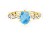 Larimar & White Topaz Ring LAR-RDR-2241.