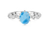 Larimar & White Topaz Ring LAR-RDR-2241.