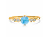Larimar & White Topaz Ring LAR-RDR-3167.