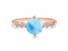 Larimar & White Topaz Ring LAR-RDR-3191.