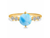Larimar & White Topaz Ring LAR-RDR-3191.