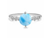 Larimar & White Topaz Ring LAR-RDR-3191.