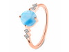 Larimar & White Topaz Ring LAR-RDR-3191.