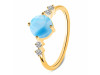 Larimar & White Topaz Ring LAR-RDR-3191.