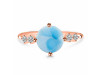 Larimar & White Topaz Ring LAR-RDR-3192.