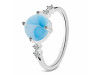 Larimar & White Topaz Ring LAR-RDR-3192.