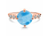Larimar & White Topaz Ring LAR-RDR-3193.