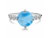 Larimar & White Topaz Ring LAR-RDR-3193.