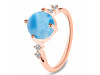 Larimar & White Topaz Ring LAR-RDR-3193.