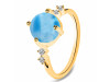 Larimar & White Topaz Ring LAR-RDR-3193.